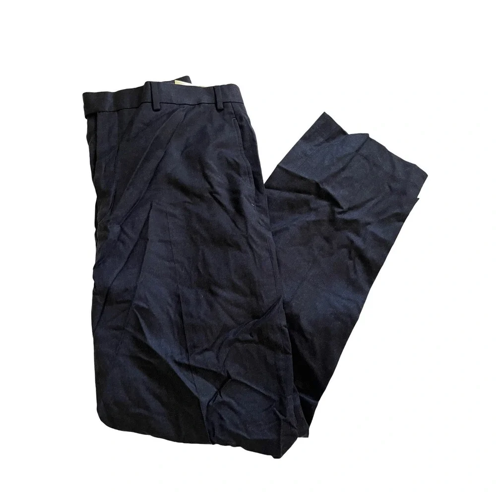 Lauren Ralph Lauren Men's 100% Wool Pants Sz 36x32 Charcoal Gray Flat Front New
